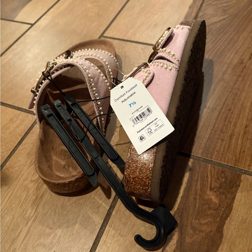 Pink Sandals with Buckle Detail